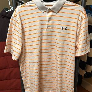 Under Armour Men's Polo with Orange Stripes